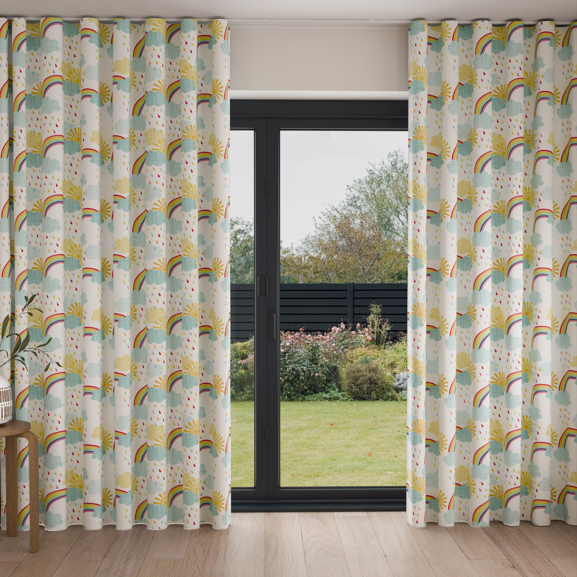 Rainbow Skies Multi Wave Curtain