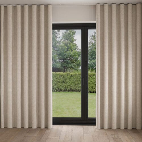 Mucha Taupe Wave Curtain