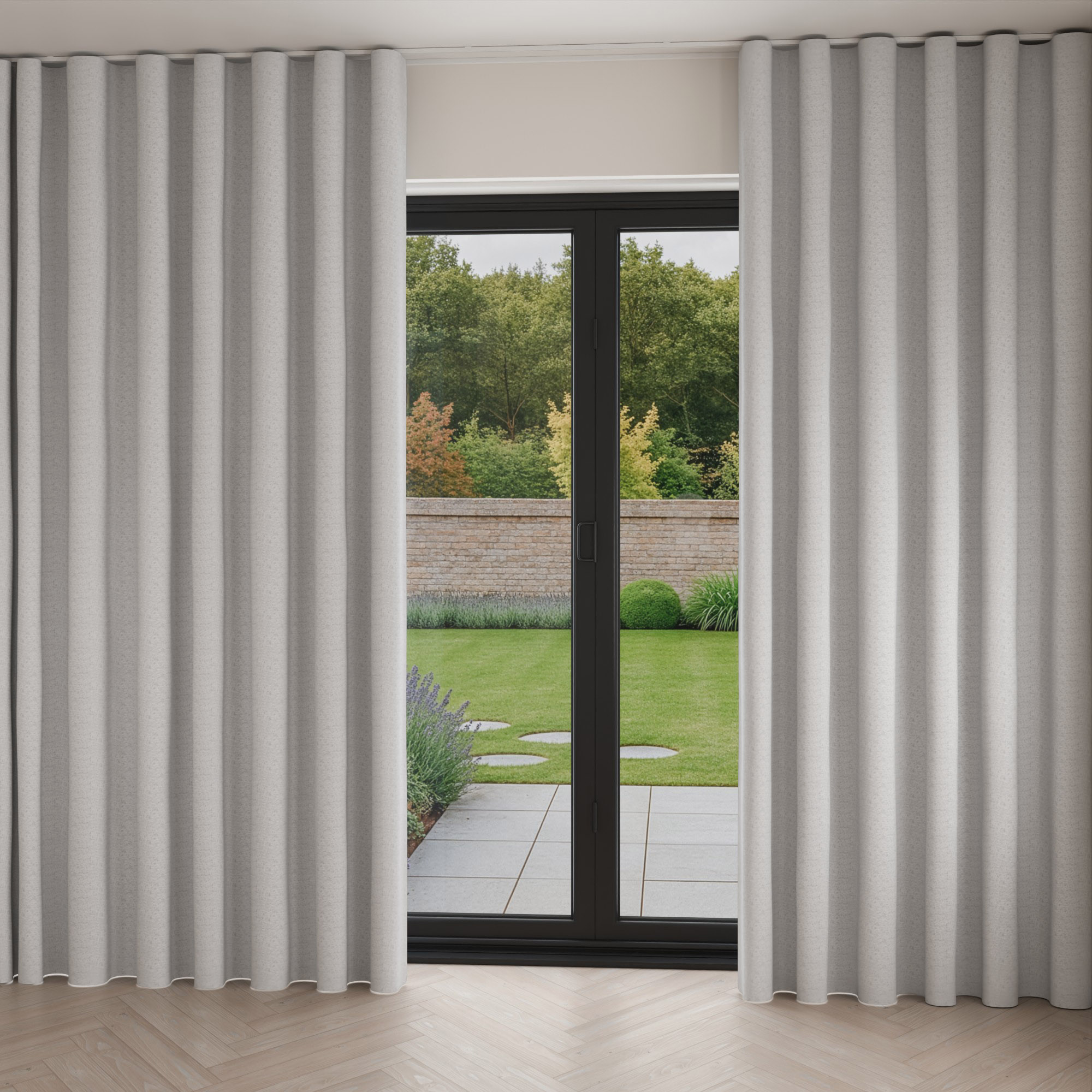 Klimt Silver Wave Curtain - Image 2