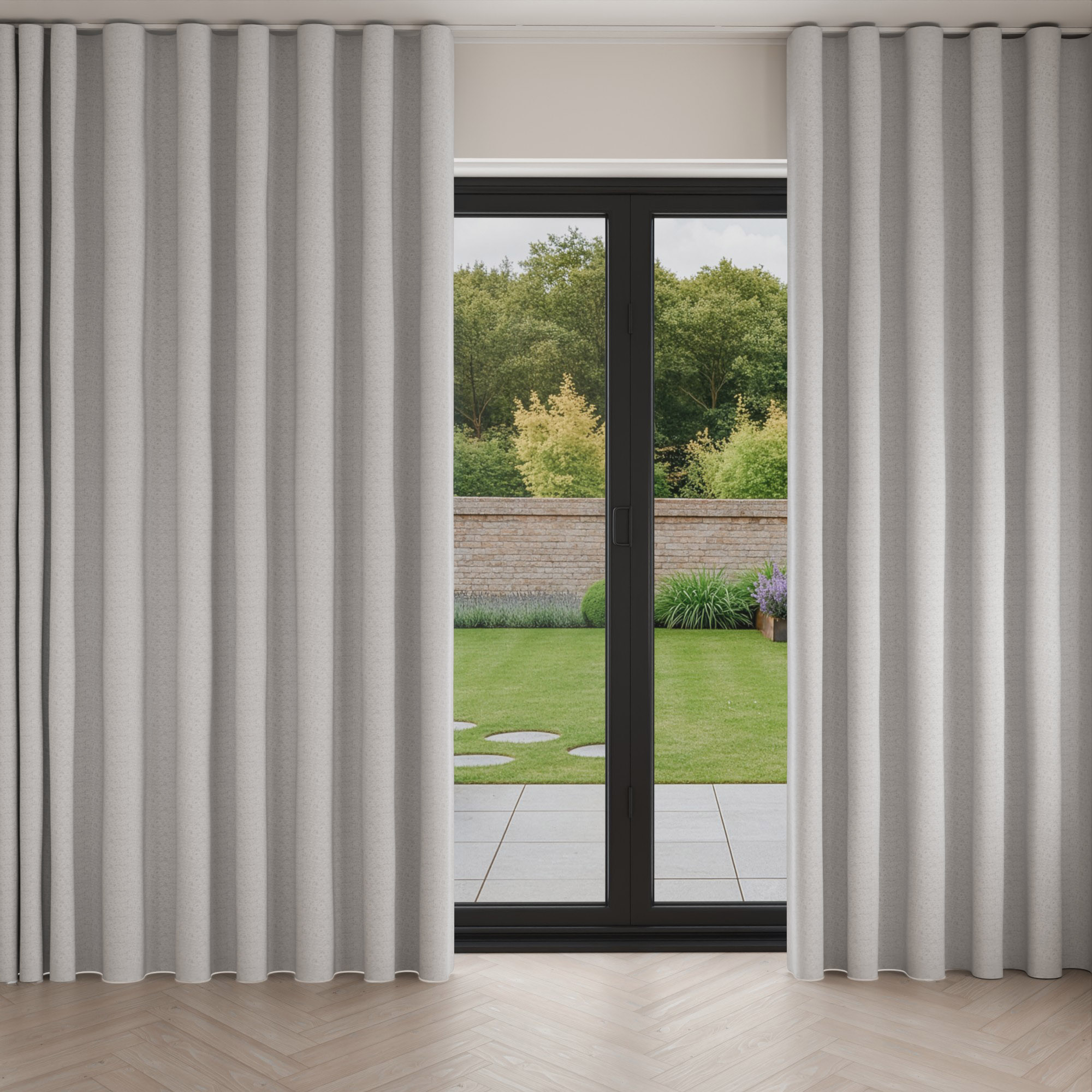 Klimt Silver Wave Curtain - Image 3