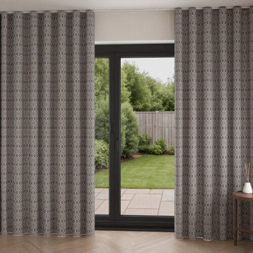 Baden Graphite Wave Curtain