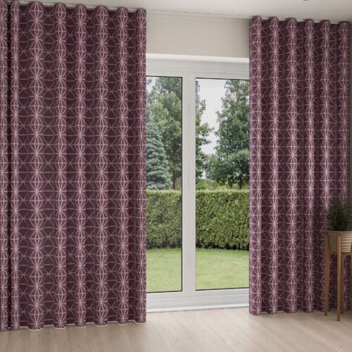 Prilly Aubergine Wave Curtain