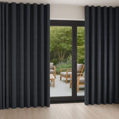 Zari Slate Wave Curtain