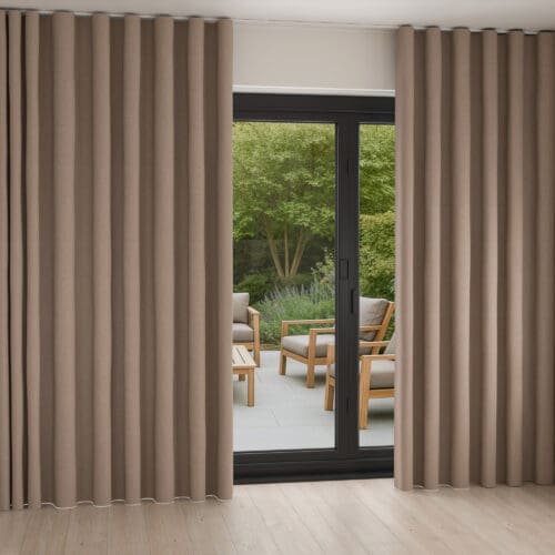 Zari Caramel Wave Curtain