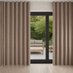 Zari Caramel Wave Curtain