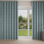 Caracas Powder Blue Wave Curtain