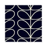 Orla Kiely Linear Stem Navy Whale Wave Curtain