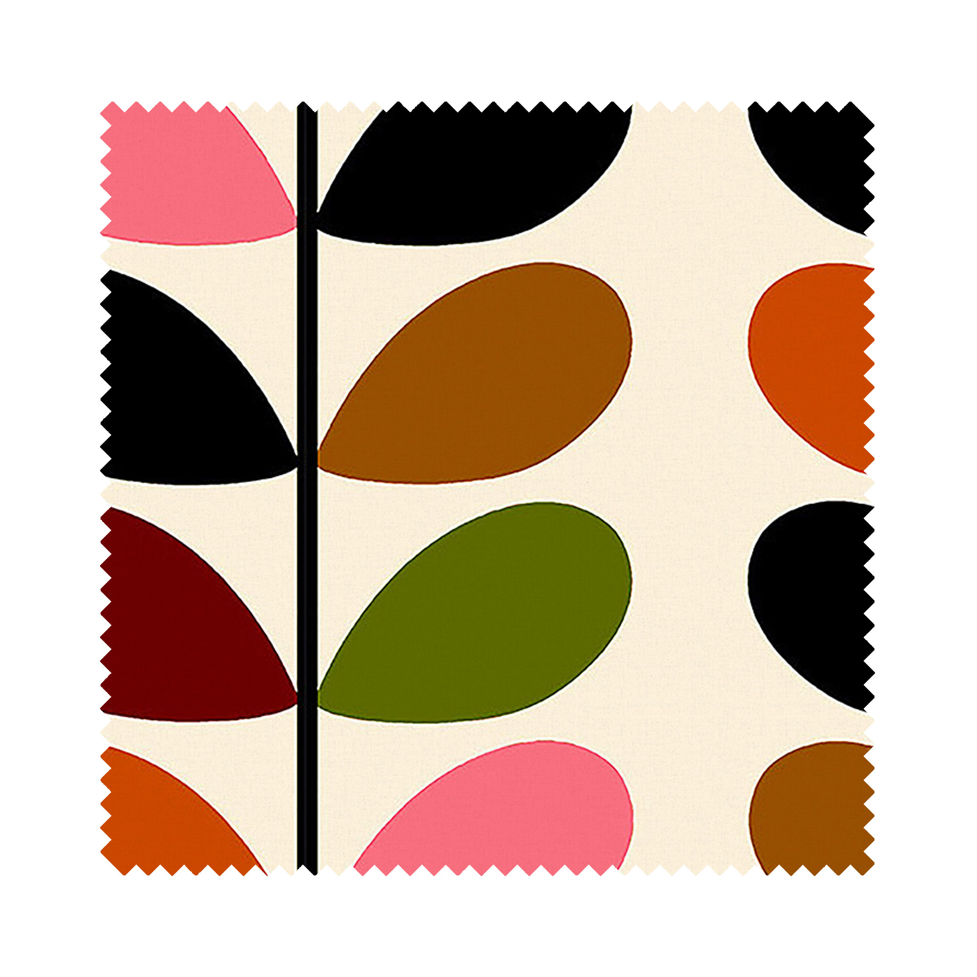 Orla Kiely Multi Stem Pink & Red Wave Curtain - Image 6