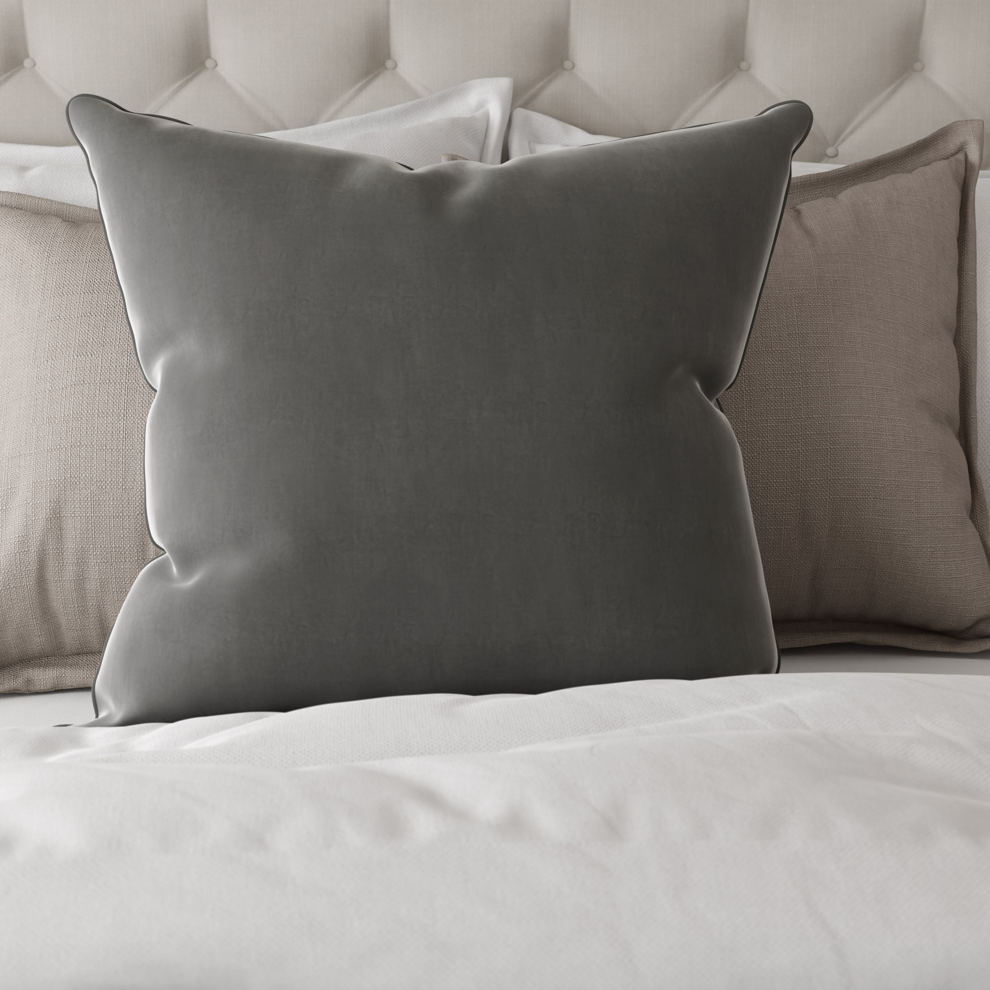 Bogota Velvet Smoke Cushion