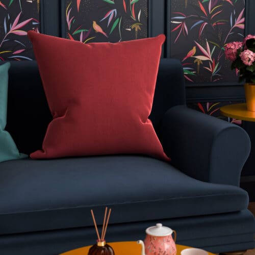 Bogota Velvet Scarlet Cushion