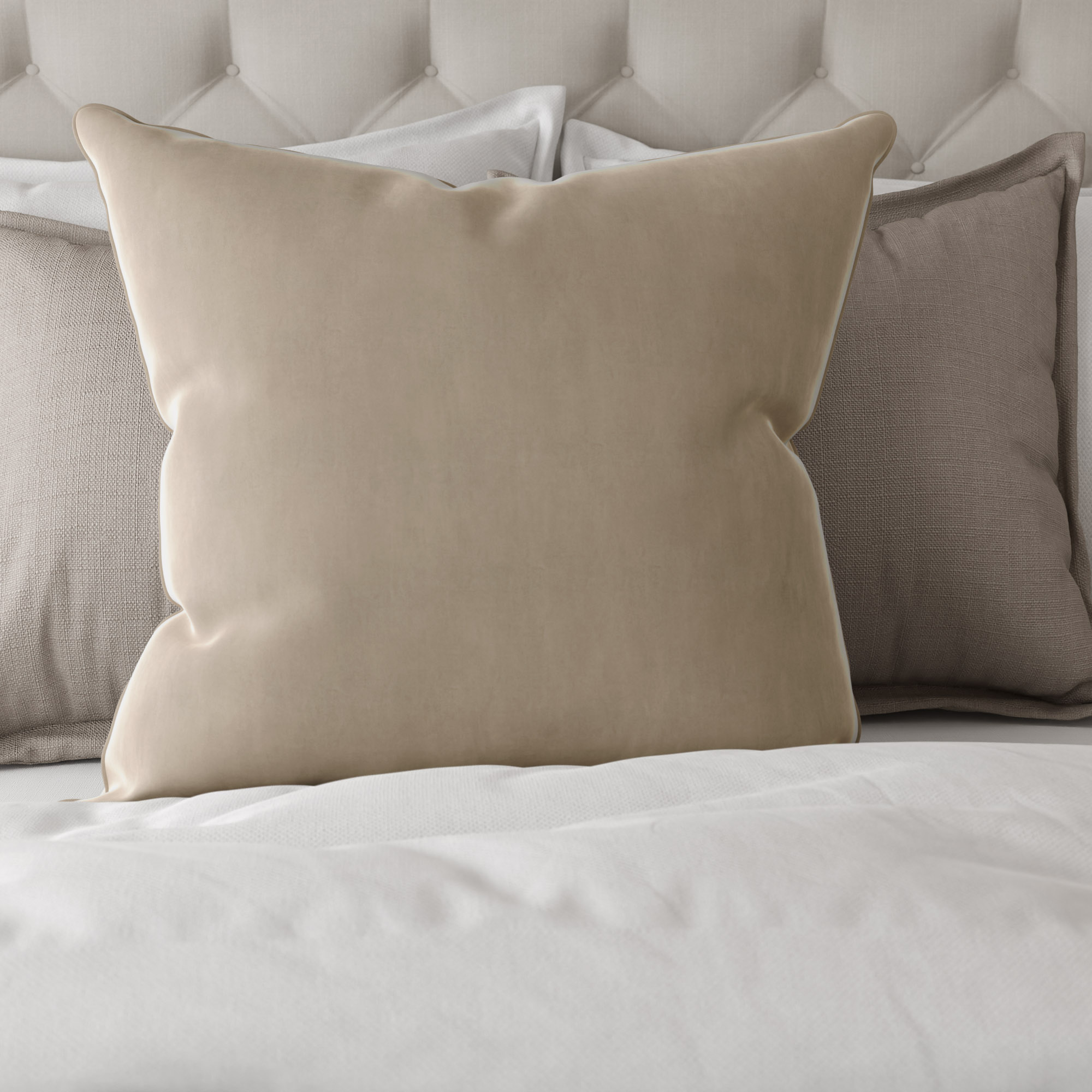 Bogota Velvet Vanilla Cushion