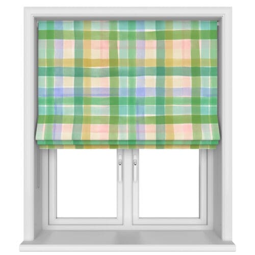 Bluebellgray Cabin Check Green Multi No Drill