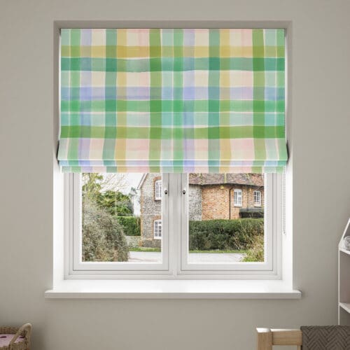 Bluebellgray Cabin Check Green Multi No Drill