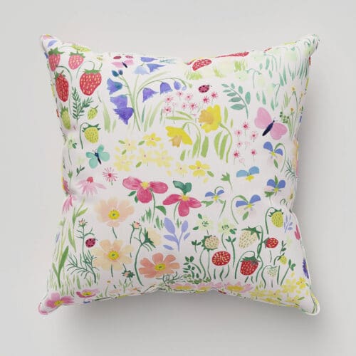 Wee Blue Bell Secret Garden Rose Cushion