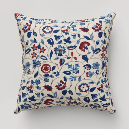 Land & Shore Esther Blue Red Cushion