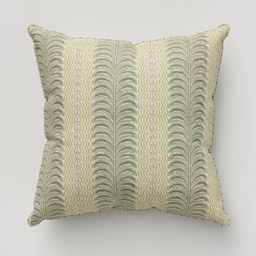 Land & Shore Fintra Stripe Green Cushion