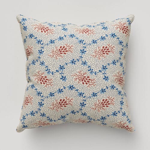 Land & Shore Lorie Blue Red Cushion