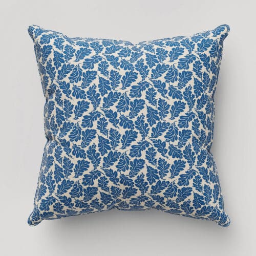 Land & Shore Oak Leaf Blue Cushion