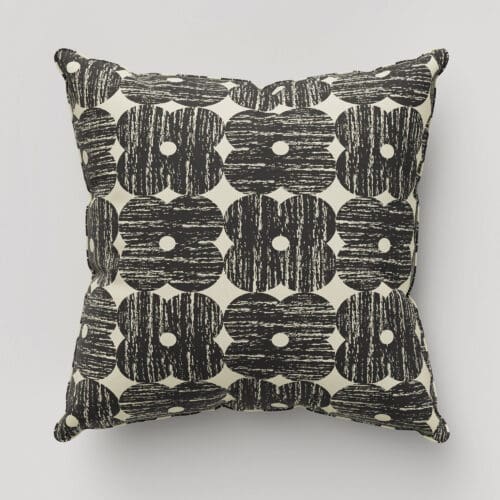 Orla Kiely Textured Flower Charcoal Cushion