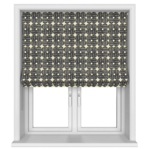 Orla Kiely Textured Flower Charcoal No Drill