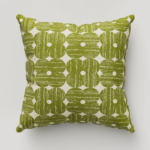 Orla Kiely Textured Flower Olive Cushion