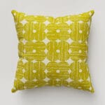 Orla Kiely Textured Flower Yellow Cushion
