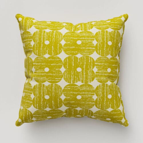 Orla Kiely Textured Flower Yellow Cushion