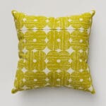 Orla Kiely Textured Flower Yellow Cushion