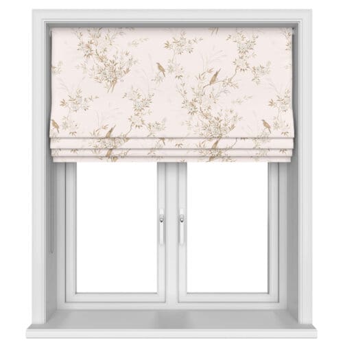 Rachel Ashwell Bird Chinoiserie Pink Tan No Drill