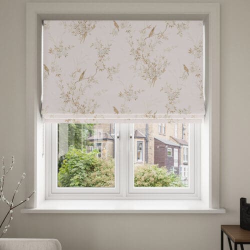 Rachel Ashwell Bird Chinoiserie Pink Tan No Drill
