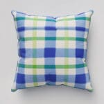 Wee Blue Bell Blueberry Jam Check Blue Green Cushion