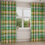 Bluebellgray Cabin Check Green Multi Wave Curtain