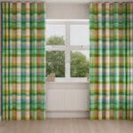 Bluebellgray Cabin Check Green Multi Wave Curtain