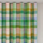 Bluebellgray Cabin Check Green Multi Wave Curtain