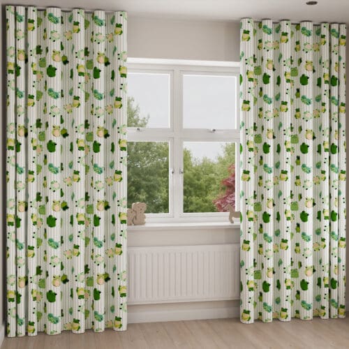 Wee Blue Bell Little Frogs Pond Wave Curtain