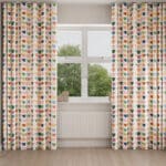 Wee Blue Bell Love Hearts Multi Wave Curtain