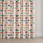 Wee Blue Bell Love Hearts Multi Wave Curtain