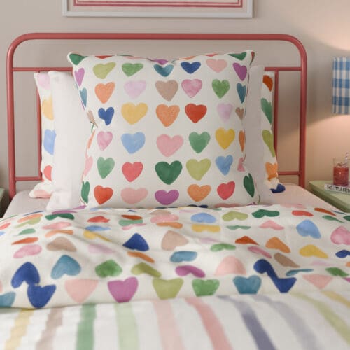 Wee Blue Bell Love Hearts Multi Cushion