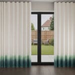 Bluebellgray Ombre Teal Wave Curtain