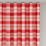 Wee Blue Bell Strawberry Jam Check Red Pink Wave Curtain