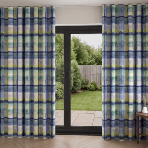 Bluebellgray Tartan Heather Wave Curtain