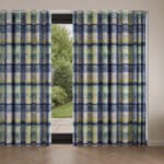 Bluebellgray Tartan Heather Wave Curtain