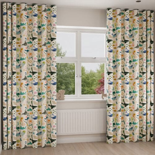 Wee Blue Bell Under The Sea Multi Wave Curtain