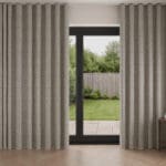 Land & Shore Dawn Blue Red Wave Curtain