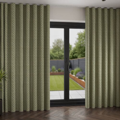 Land & Shore Dawn Green Wave Curtain