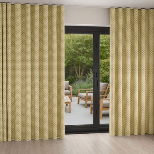 Land & Shore Dawn Ochre Wave Curtain