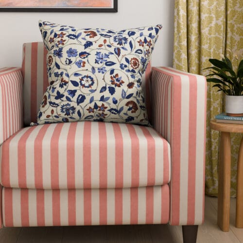 Land & Shore Esther Blue Red Cushion