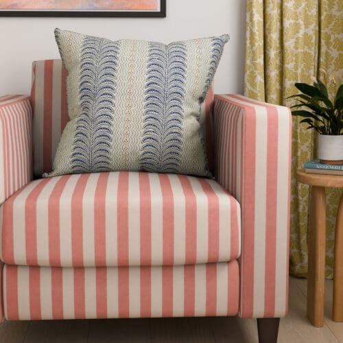 Land & Shore Fintra Stripe Blue Red Cushion