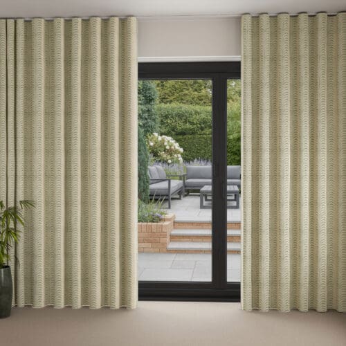 Land & Shore Fintra Stripe Green Wave Curtain