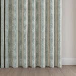 Land & Shore Fintra Stripe Teal Wave Curtain